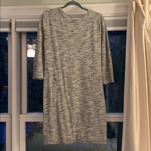 Grey sweater like shift dress